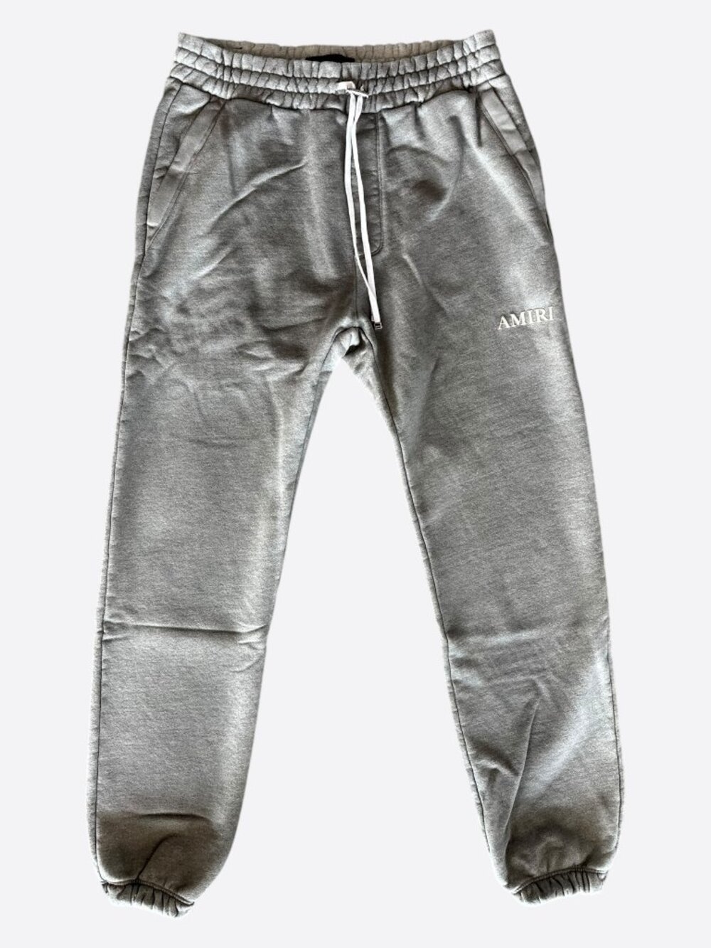 Amiri Grey & White Puff Logo Sweatpants